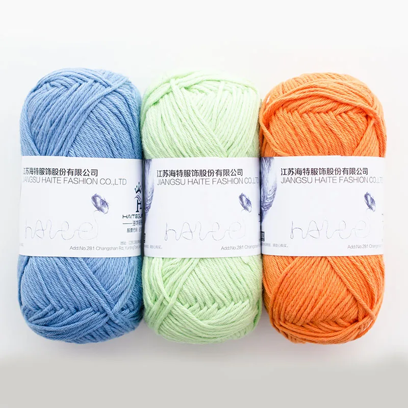 100 Mercerized Cotton Thick Soft Yarn For Baby Hand Knitting