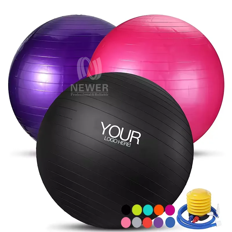Wholesale Gym Fitness Exercise Balance Pregnancy Birthing Custom Big Size Soft 85cm 25cm 45cm 55cm 65cm 75cm Pilates Yoga Balls