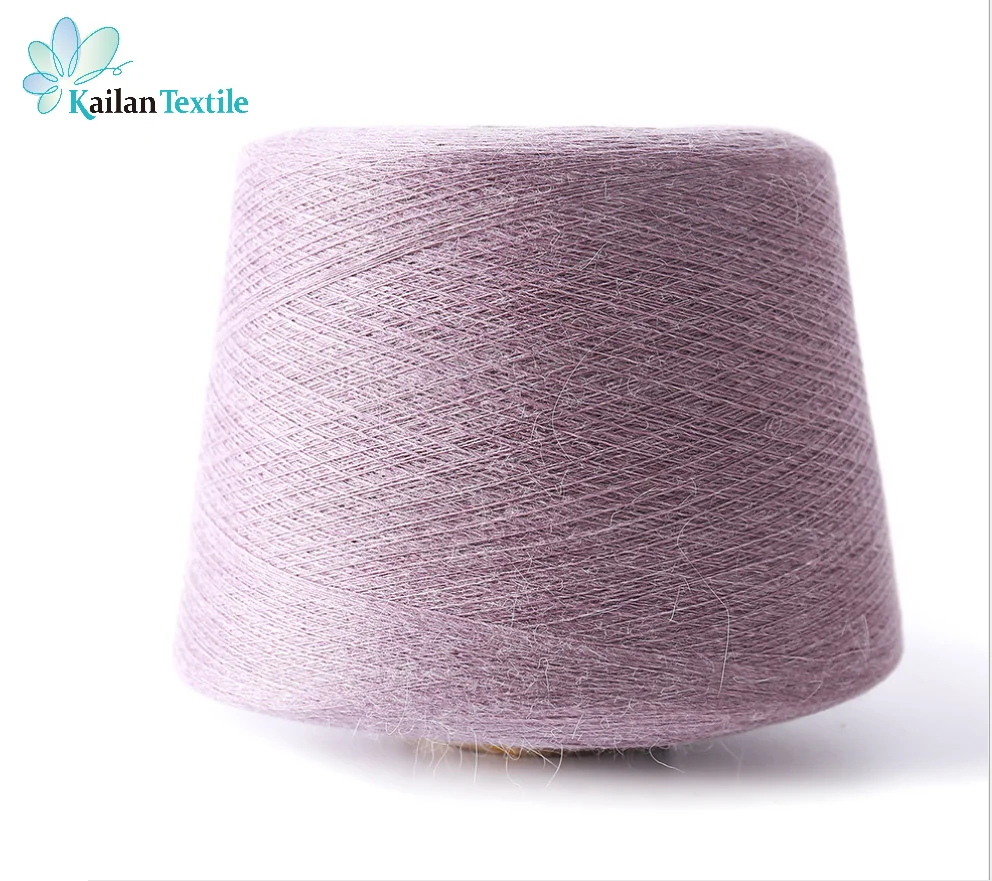 2021 Hot Selling soft blend Rabbit Fur Core Spun Yarn 28S/2 For Knitting