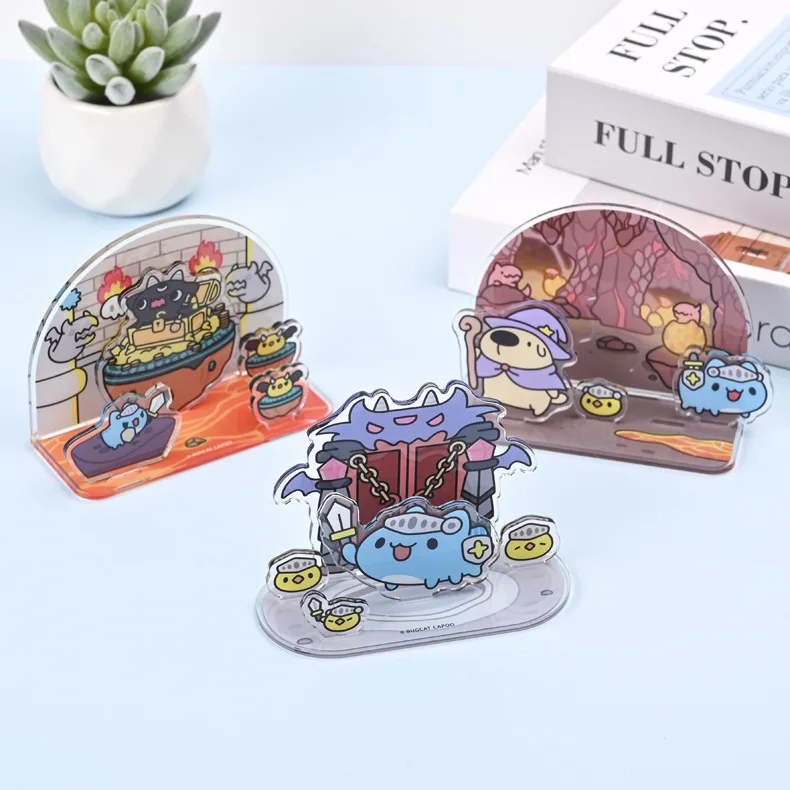 Custom Popular Anime Cartoon Table Display Stand Game Characters UV Printed Acrylic Standee