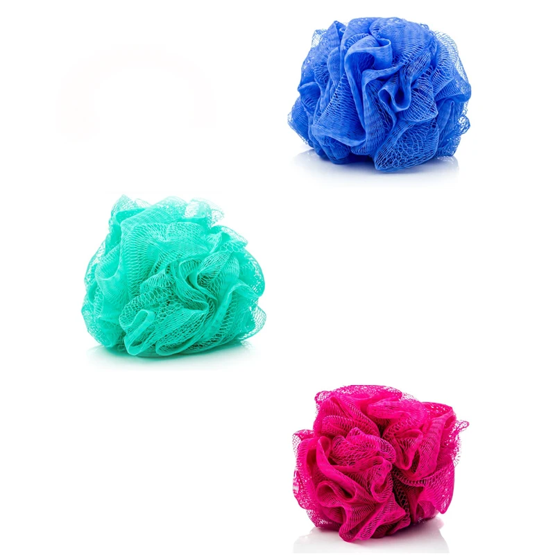 Soft Mesh Poufs Bath Loofah Rose Flower Shape Mesh Puff Exfoliating Shower loofah Sponge, Essential Skin Care Shower Puff Sponge