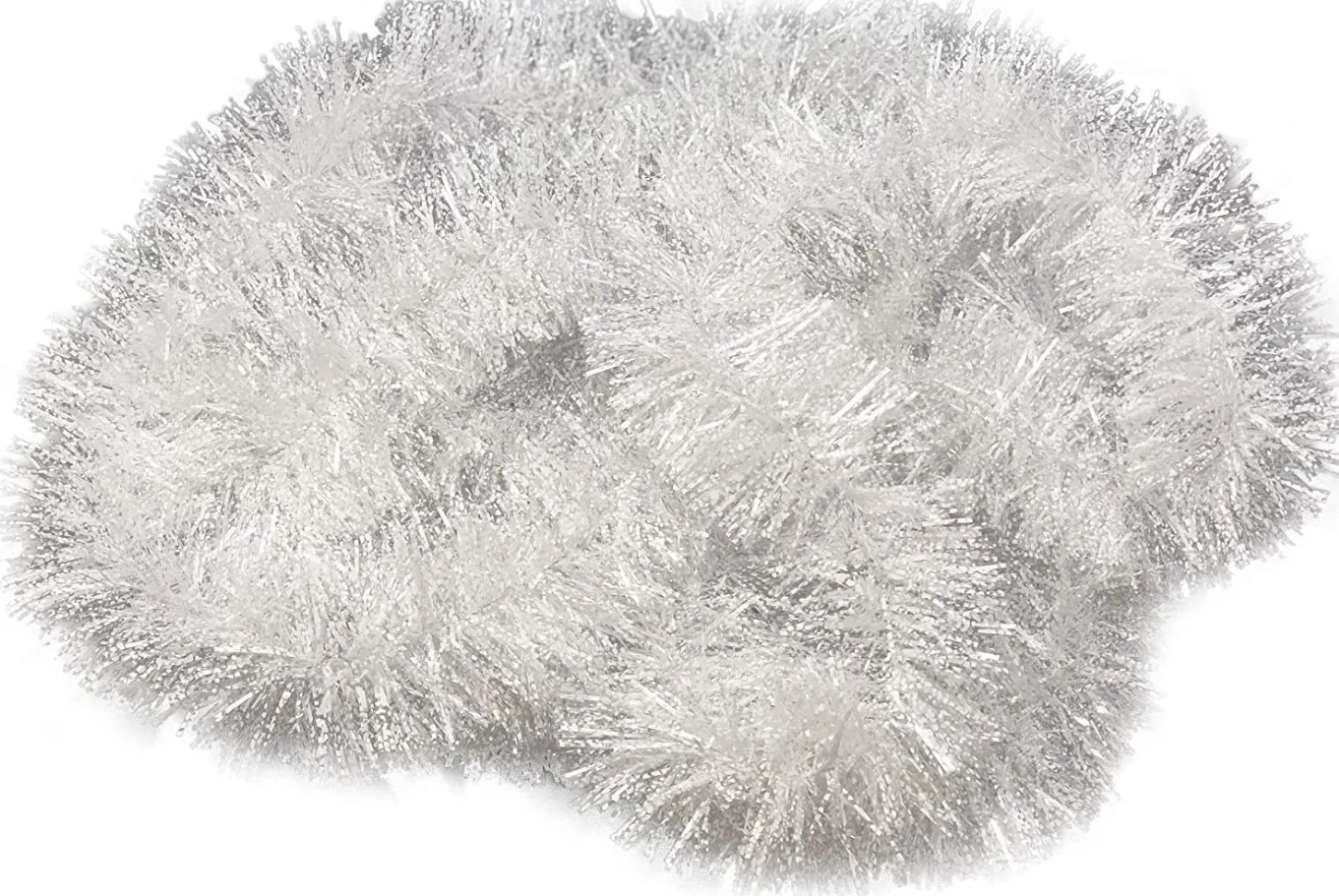 Wholesale Tinsel  Decoration Wired Thick Artificial Christmas Garland with Double Color