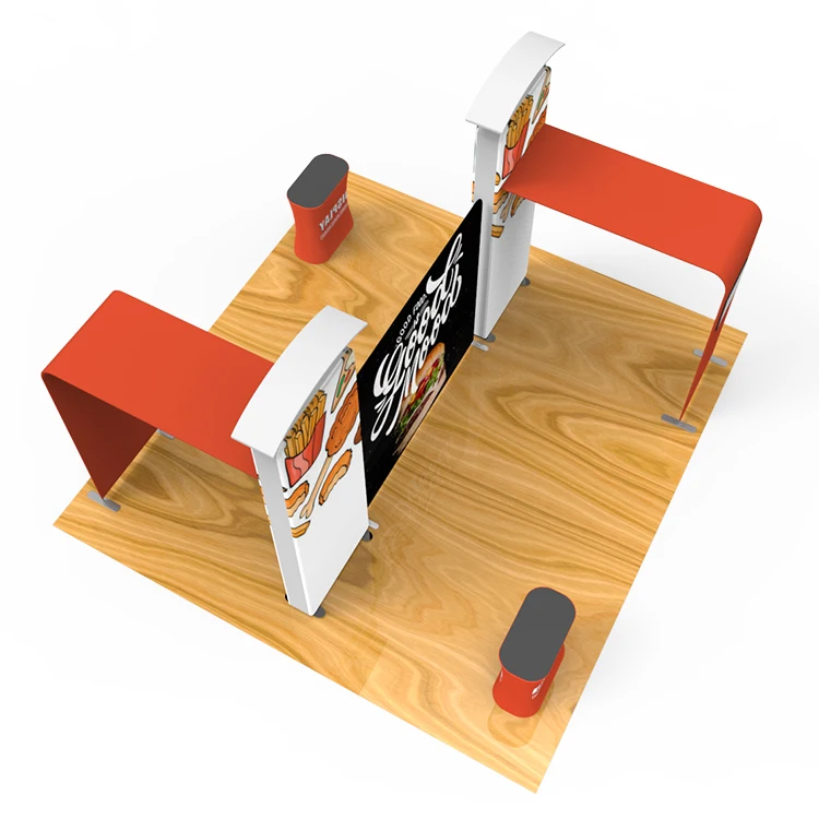 Reusable Exhibition/Trade Show/Event Booth Stand Tension Fabric Pop Up