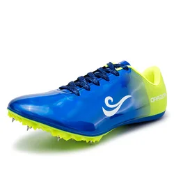 New Track and Field Men Women Training Athletic Shoes Professional Running Track Race Jumping Soft Spike Shoes Sneakers