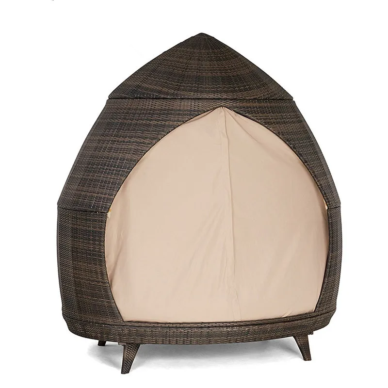 Hot sale patio wicker pool outdoor garden chaise lounge daybed furniture