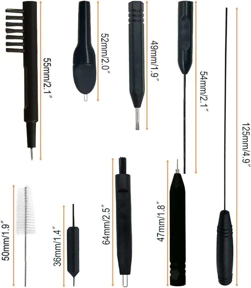 Hearing Aids Tubing Cleaning Tools Hearing Aids Cleaning Brush Slim Thin Tube Cleaning Remove Earwax Hearing Aids Brush