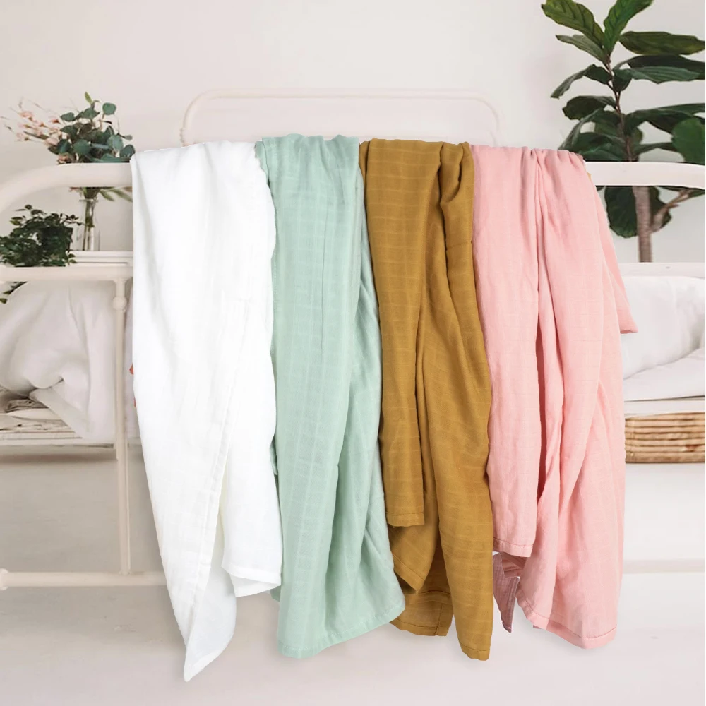 luxury newborn baby soft wrap receiving blankets baby set baby blanket bamboo muslin swaddle blankets wraps for new born