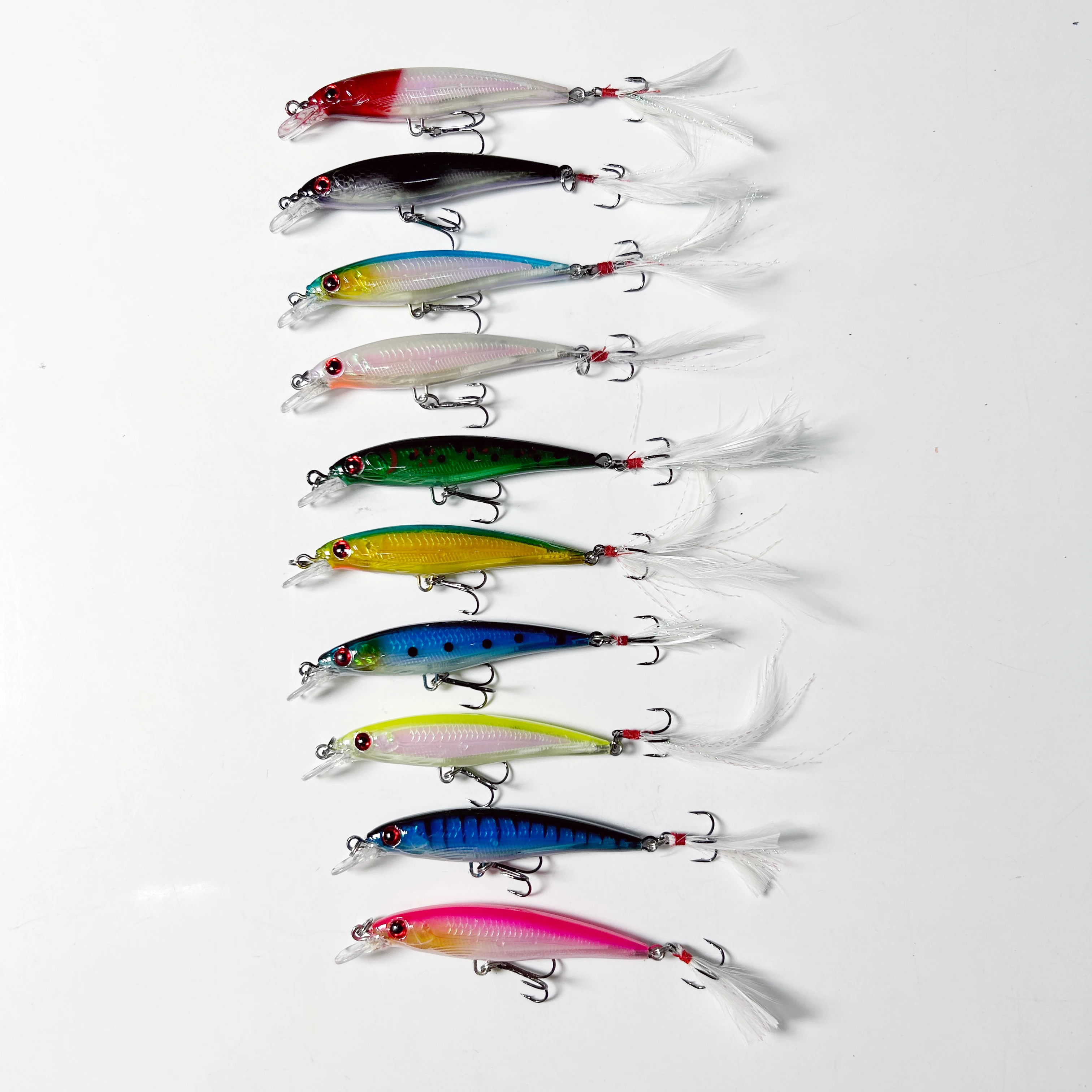 10 colors 9CM 8G Minnow Baits Pesca Wobbler Lure Fishing Tackle Carp Fishing Lures Diving Minnow