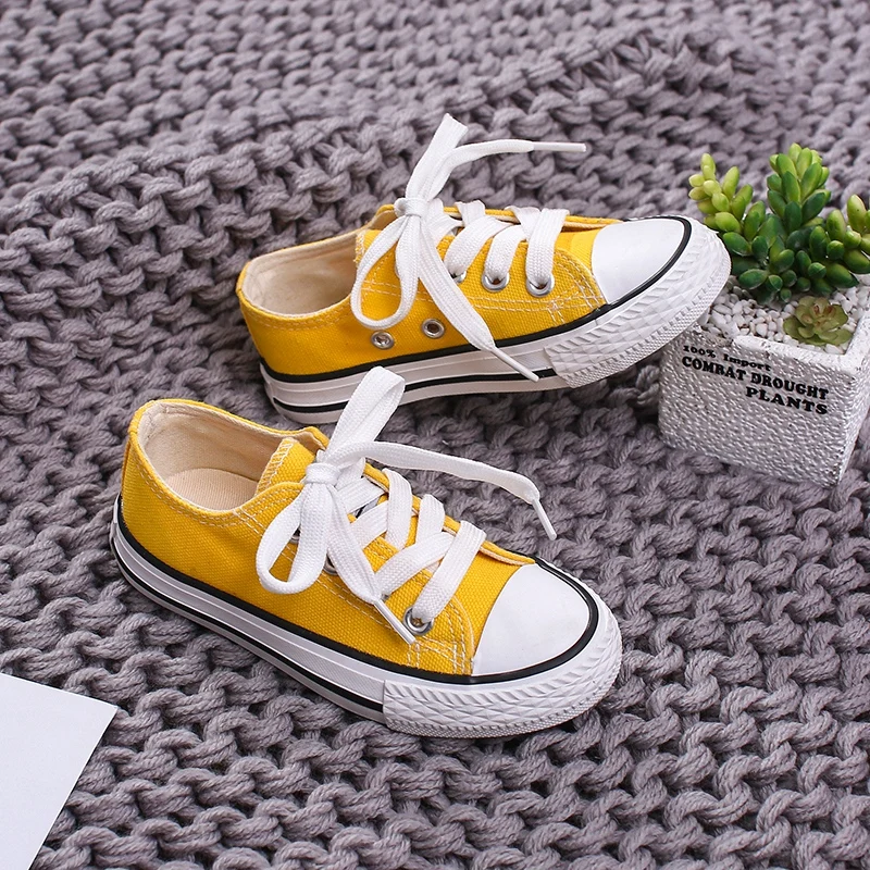 
Kids Shoes for Girl Children Canvas Shoes Boys Sneakers 2020 Spring Autumn White Short Solid Fashion baby Children Shoes 