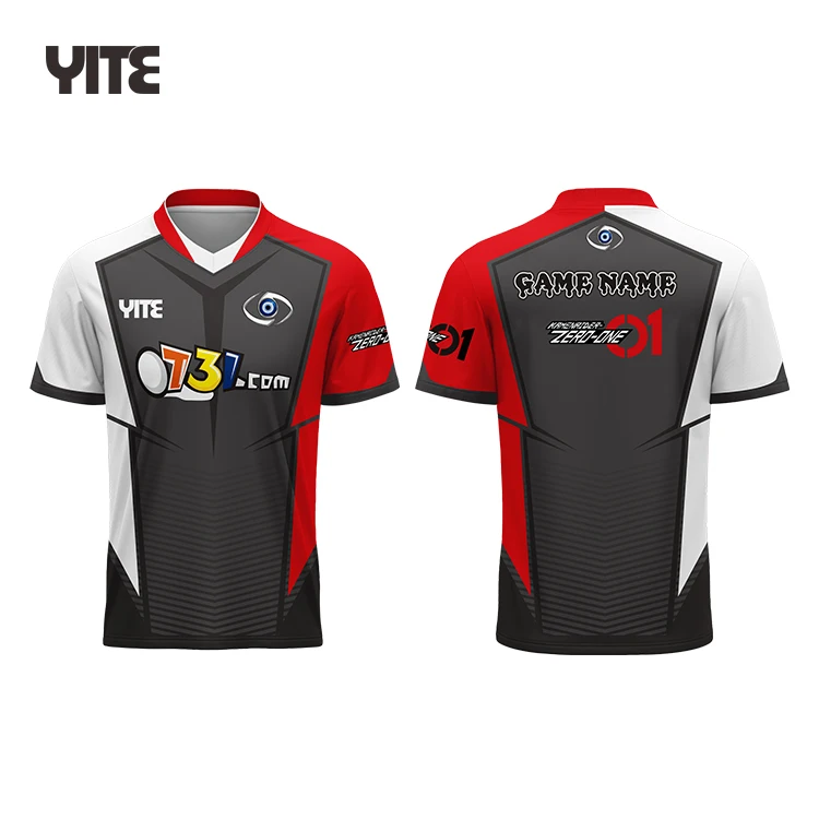 OEM-Сервис пользовательский сублимационный принт E-sports Джерси дышащая мужская Персонализированная игровая футболка