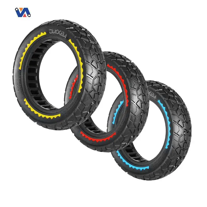 EU warehouse 10x2.50 colorful Honeycomb Solid off-road Tire Thick Wear Resistant Tire For Nine bot max G30/ G30D/G30P scooter