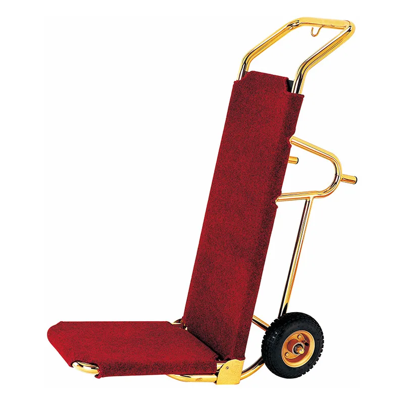 Hot Sale Five Star Golden Stainless Steel Hand Truck High Quality Multi-style Lobby Luggage Trolley Hall Luggage Cart