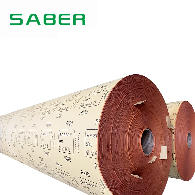Заводская поставка SABER 5inch125mm 6 отверстий оранжевая бумага абразивный диск шлифовальный все части