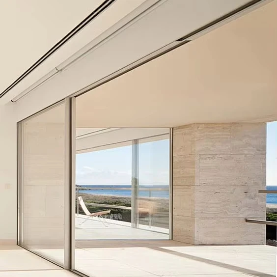 Australia Modern Style Double Glazed  Hurricane Big Picture Panoramic Window Floor to Ceiling Fixed Picture  Sliding door