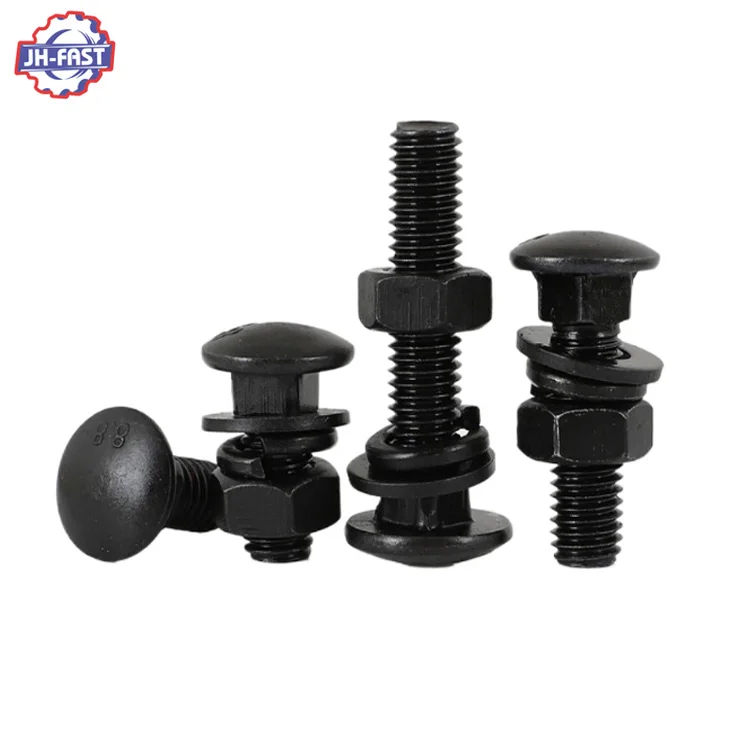 carbon steel large carriage bolts hdg 8.8 5/8 din603 hot dip galvanized black zinc din 603 cup head square neck carriage bolts