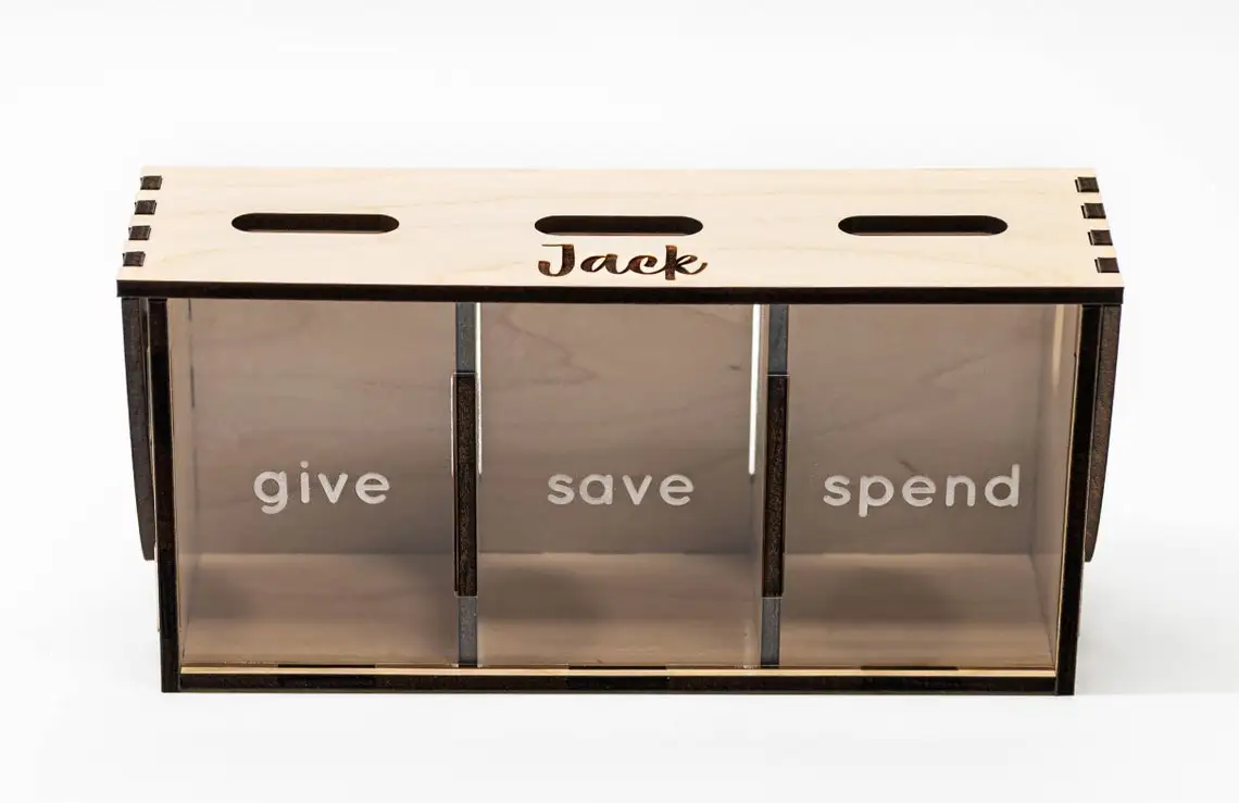 Wholesale Custom Gifts Bank Frame Saving Handmade Display Piggy Bank Coin Personalized Wooden Money Box For Kids