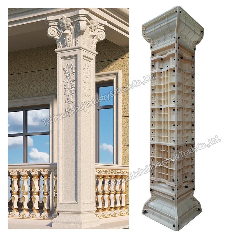 cheapest square column mould plastic concrete roman pillars molds for sale