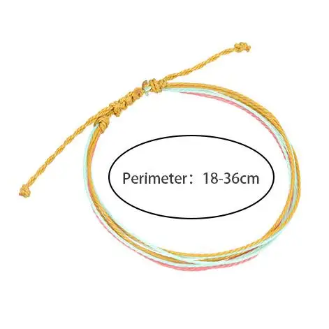 Bohemian Style Waterproof Waxed Wire Braided Anklet Bracelet