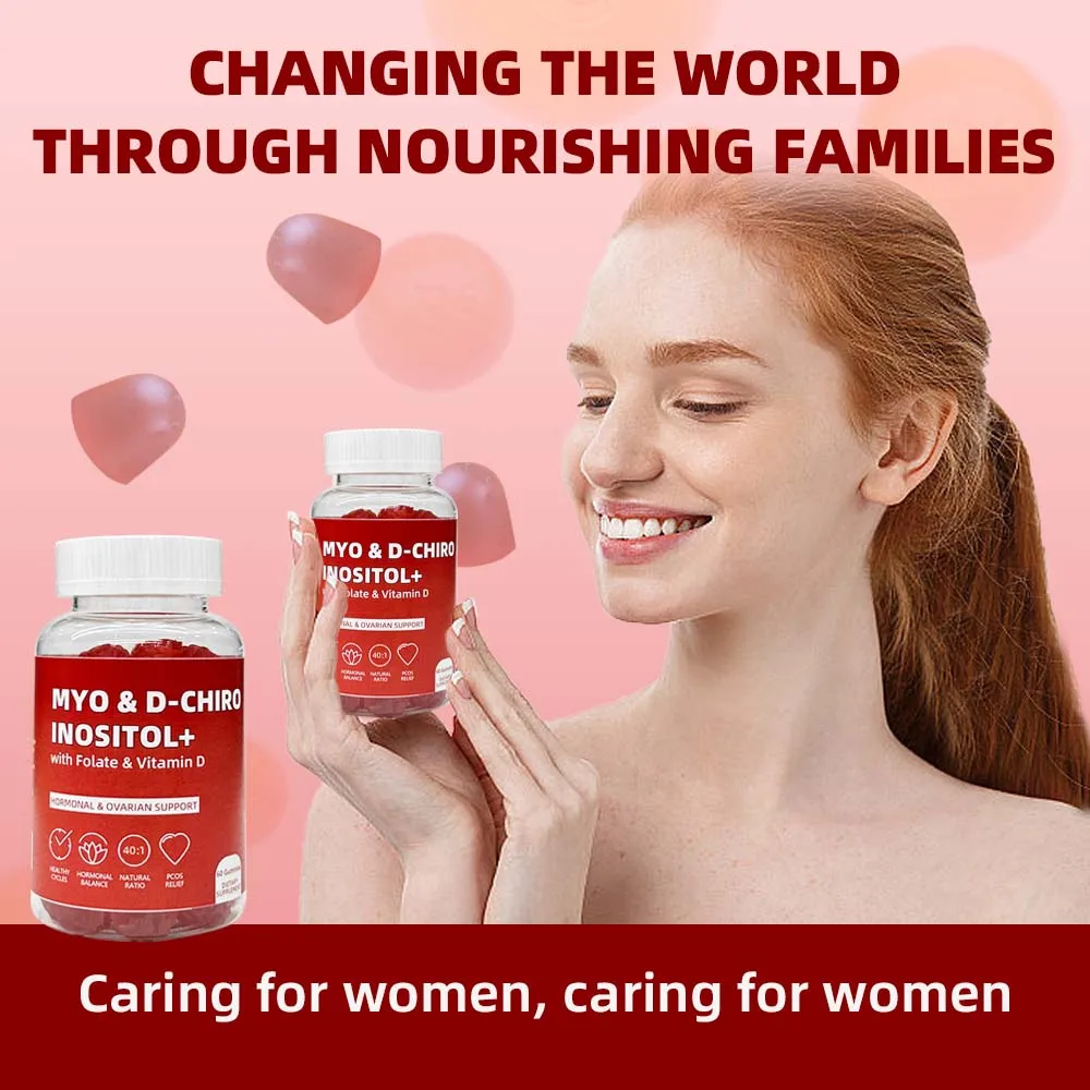 Product PCOS Capsules Happy Hormones Inositol Multivitamin Capsules Hot OEM Private Label New Women 5g Vegan Vitamins Sweet 150g