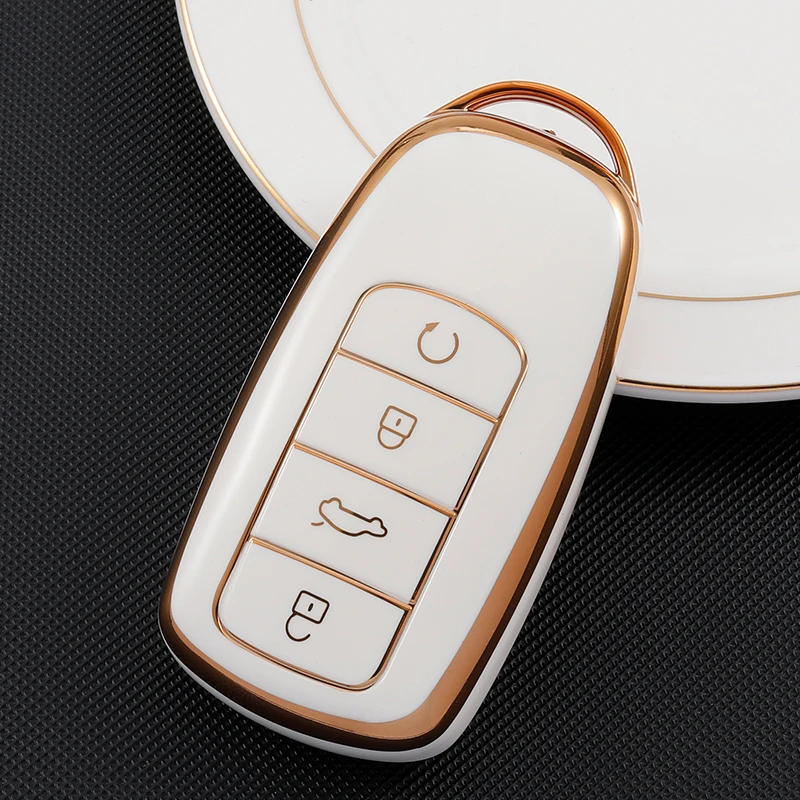 Free Sample Auto Accessories For Chery Arrizo Tiggo 3 5X 4 8 Glx 7 2019 2020 TPU Car Smart Key Case Cover Bag Protector Keychain