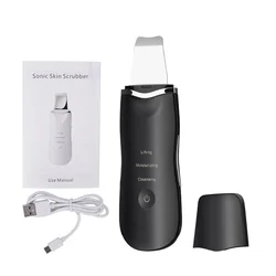 Mini home used ems ultrasound facial dead skin scrubber 2021 ultrasonic face cleaner