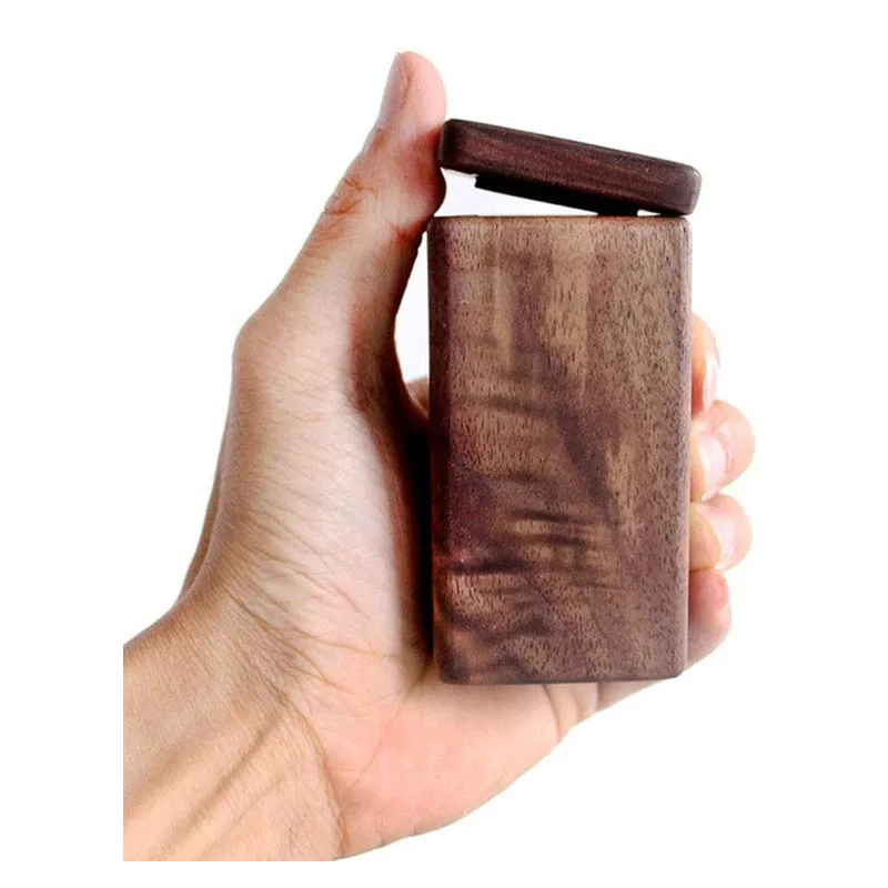 2024 Creative wooden toothpick box lid magnetic exquisite for restaurant toothpick box