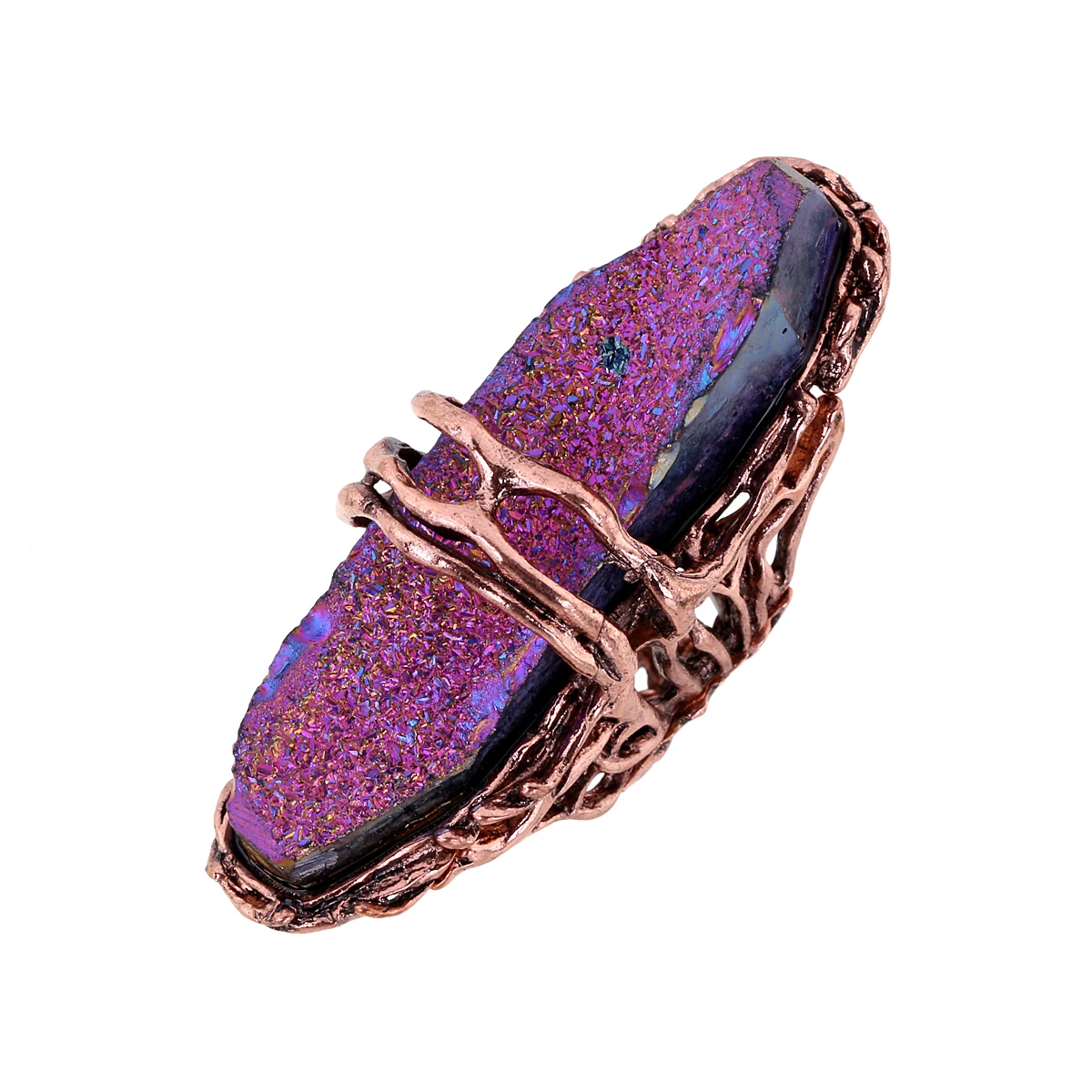 KAYMEN Classic Irregular Resin Stone Elastic Ring Jewelry for Women Vintage Baroque Statement Finger Rings Accessories
