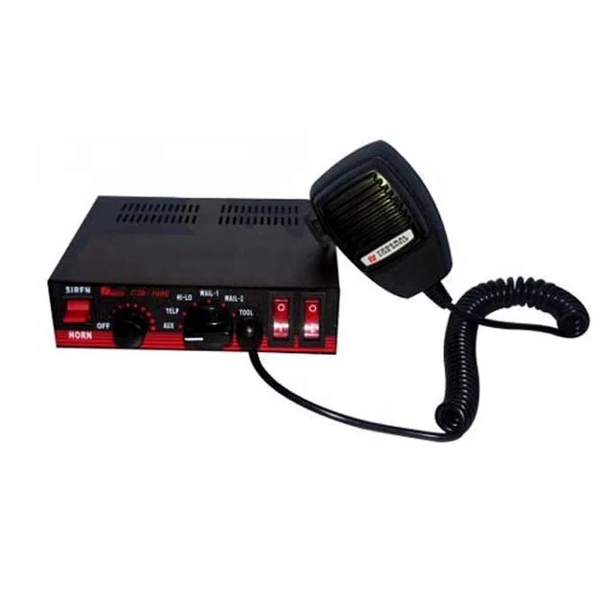 DC12V or DC24V 100W watt vehicle signal equipment security fire alarm electronic siren amplifier speaker CJB-100E