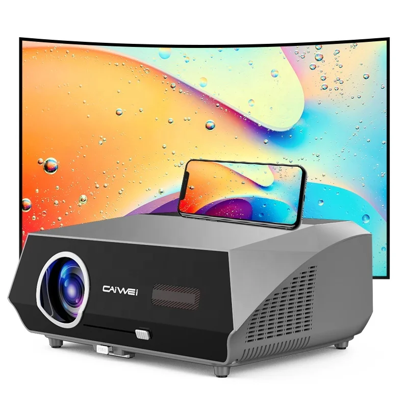 Caiwei 14300 люмен высокой яркости смарт-видео проектор android 9,0 USB проектор 4K 1080P