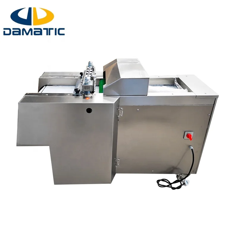 Butchery Poultry Sheep Pork Mutton Meat Block Cheese Vegetable Cutter Bone Beef Chicken Breast Slicer Cube Cutting Machine Price
