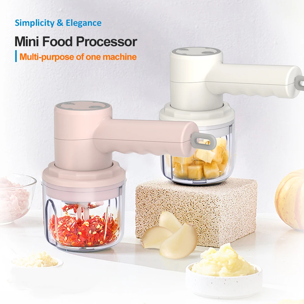 Egg Cream Beater Mixer Portable USB Rechargeable Handheld Multi Functional Vegetable Food Chopper