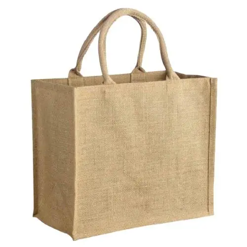 Wholesale Promotional Custom Logo Colorful Design Reusable Natural Linen Hessian Beach Burlap Jute Shopping Tote Bags