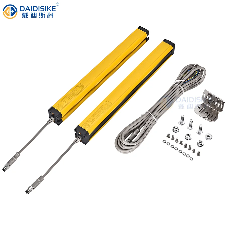 Инфракрасный датчик луча DAIDISIKE, защита от нажатия, передатчик и приемник NPN/PNP, двойной выход, защитный световой занавес