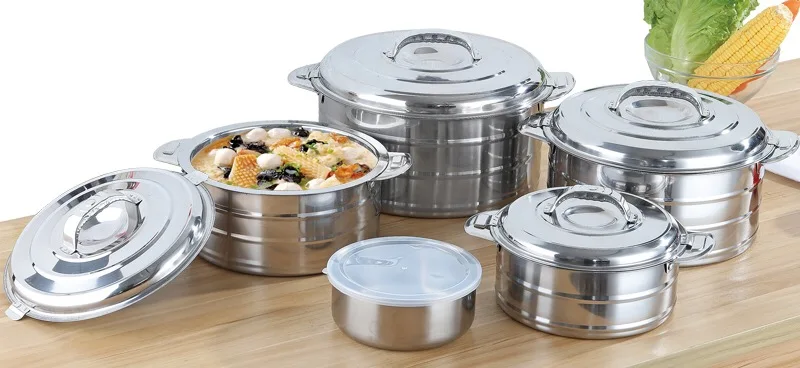 
Double Layer Heat Preservation Pot Good Price Portable Stainless Steel Soup & Stock Pots All-season Keep Warm Not Support 