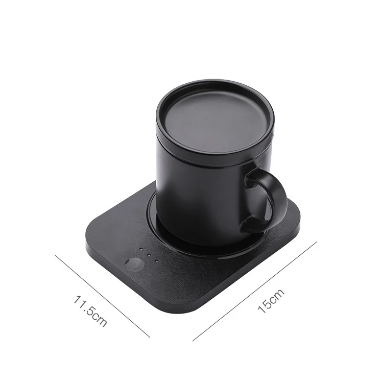 Reusable Temperature Control Smart Coffee Mug Self Heating Cup With Thermostat Usb Warmer And Wireless Charger For Iphone