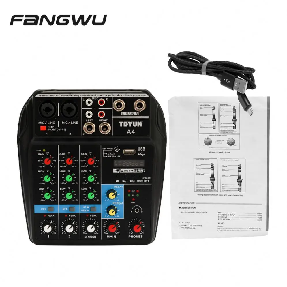 Wholesale Factory Price Video N Professional Usb Console 12V Mixer Audio