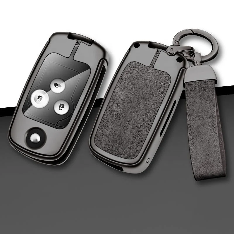 Wholesale Zinc Alloy Leather Car Key Accessories Case Cover Protector For Honda Civic Fit Accord Crv Jazz Odyssey Accessories