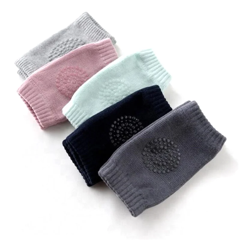 2023 Knitted Anti Slip Baby Knee Pads For Crawling Protective Knee Pads