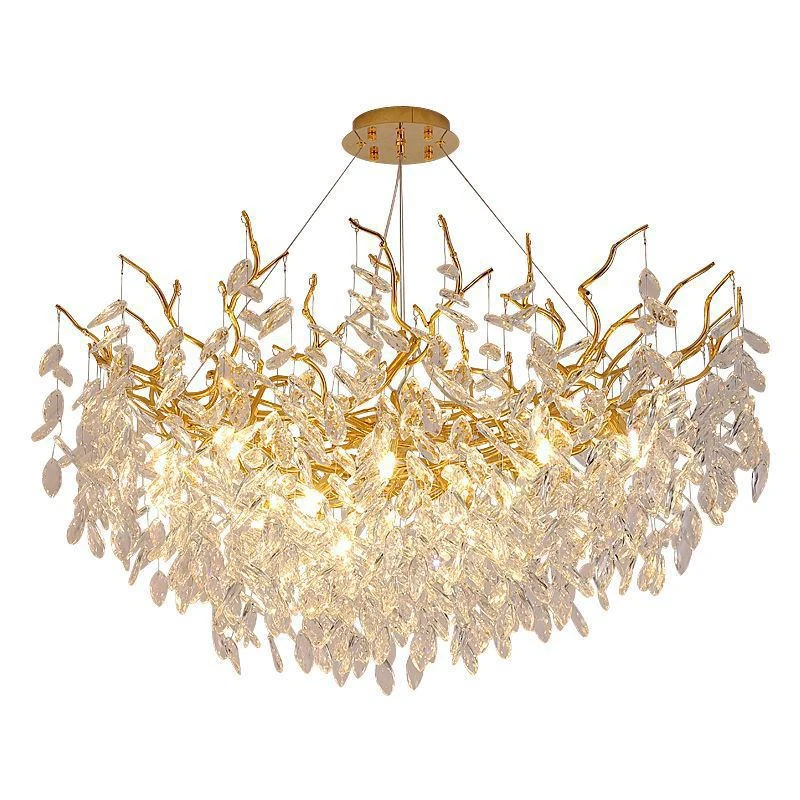 Custom Tree Branch Chandelier Luxury Home Decoration Living Room Crystal Dinging Room Modern Led  Pendent Lamp
