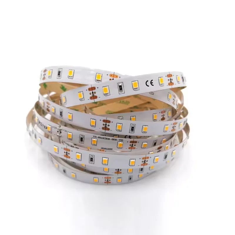 Male female connection flexible tape light  8mm PCB width DC 12v 24v 60 120 180 240leds SMD 2835 IP20 IP65 led smart strip
