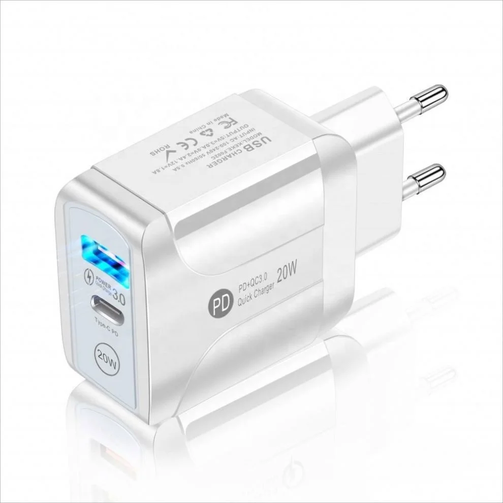 PD 20 Вт супер зарядка двойной порт usb настенное зарядное устройство type c Быстрая qc 3 0 pd адаптер для