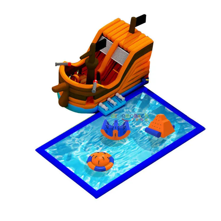 Children Backyard Pvc Inflatable bouncer Air Trampoline Jumping Inflatable Water Slide With Pool