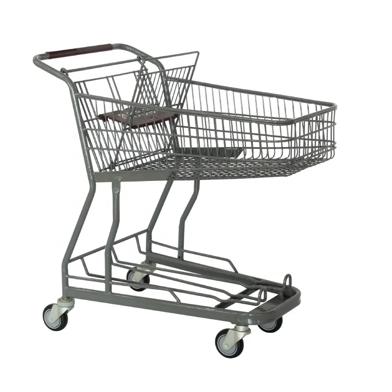 120L Japanese style wholesale waterproof metal grocery high quality shopping trolley