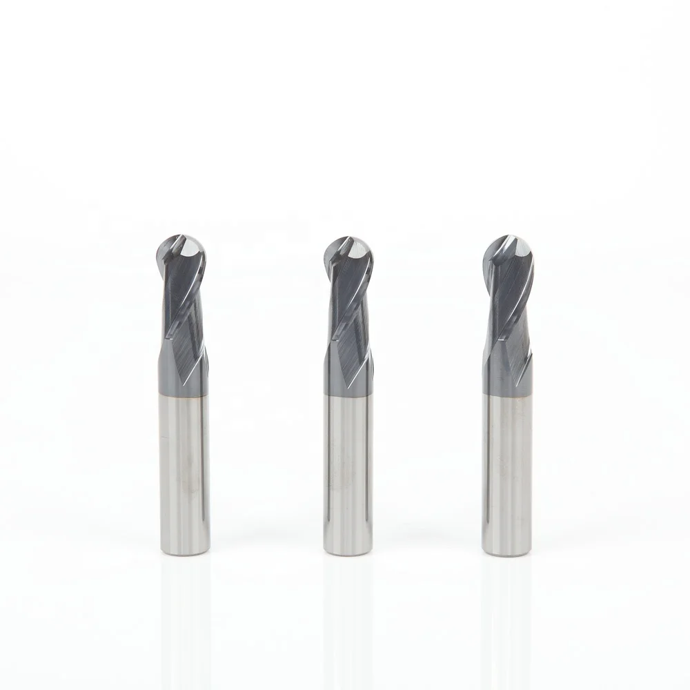 2 flutes Groove milling cutter radius router bit TiALN coating solid tungsten carbide ball nose end mill