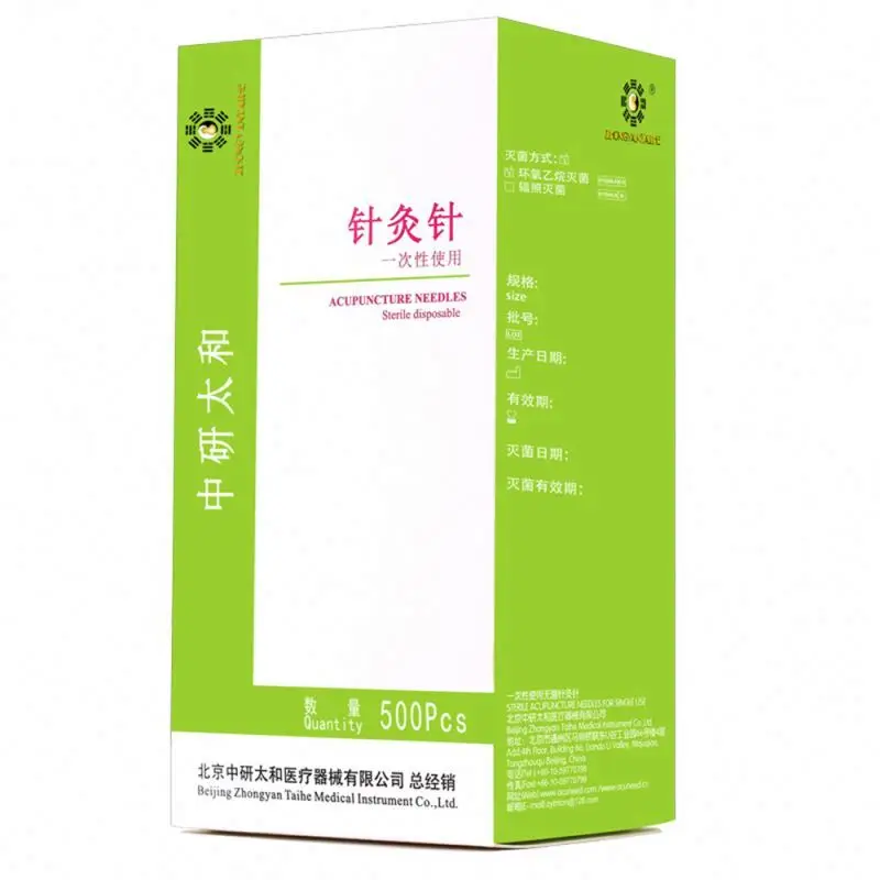 Chinese Traditional Acupuncture Needles Medical Grade Disposable Sterile Agujas Acupuntura Stainless Steel Handle