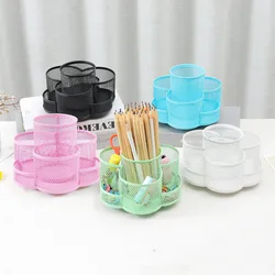 office stationery desktop mesh 360 rotatable pen holder  pen holder brush pot  pen container