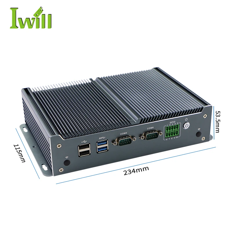 Прямые продажи J1900 2LAN 6COM 8USB безвентиляторный промышленный компьютер для станка с ЧПУ контроллером расширительными слотами mini PCIE x1