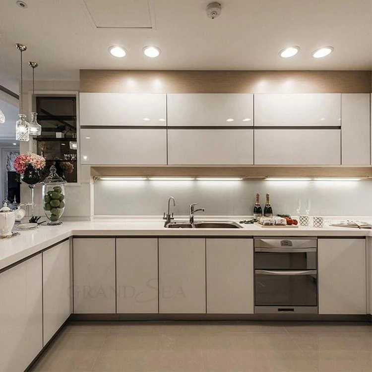 High gloss modern design furniture cabinet small fit kitchen cabinet set made in china
