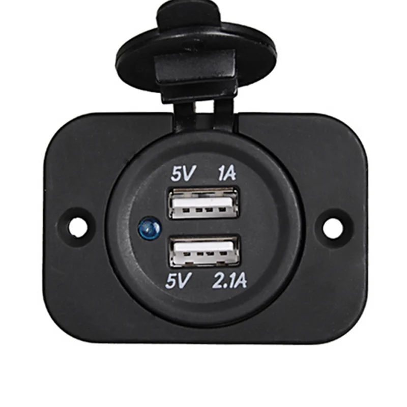Auto Car Bus Universal 5v 3.1a Dual Usb Car Charger For Mobile Tablet Devices for Car Motorcycle Boat RV Caravan