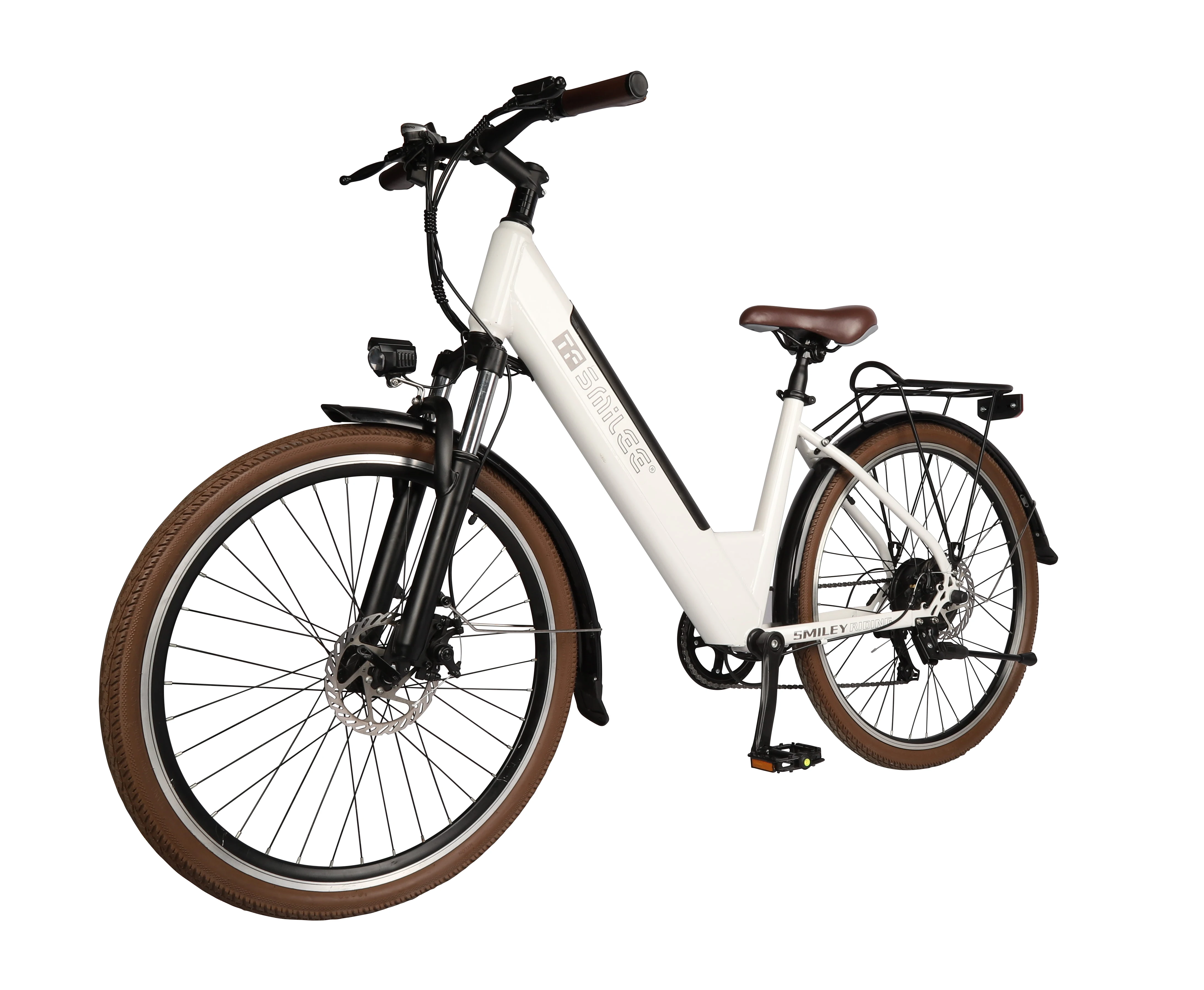 Electric cargo bicycle with 350W motor and 36V lithium battery. Adults admit that it is a daily electric road bike